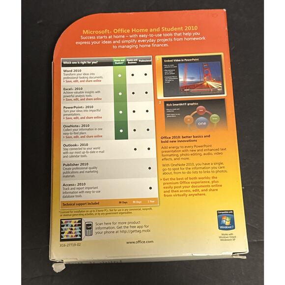 Microsoft Office 2010 Home and Student Family Pack Licensed For 3PCs Retail Box - Picture 6 of 6